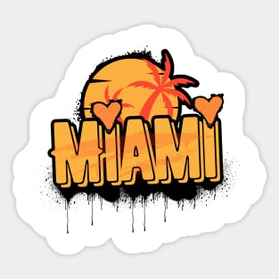 miami street Sticker